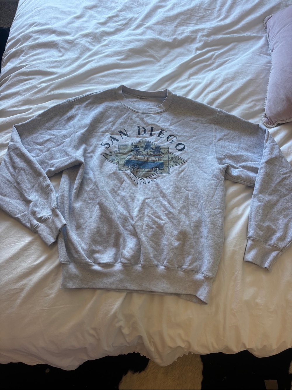 San Diego Graphic Crewneck Sweatshirt - Light Gray large